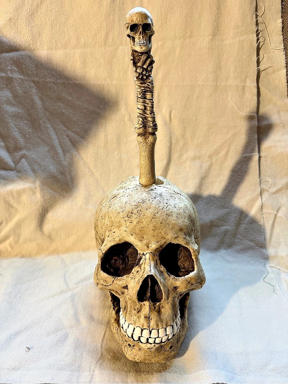 Skull Toilet Brush Holder Decor